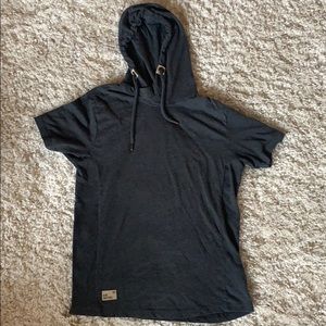 Short sleeve pullover hoodie
